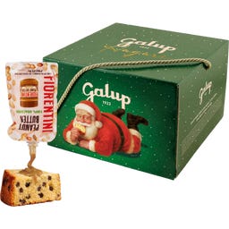Panettone Milano con Gocce di Cioccolato Fondente e Burro di Arachidi - 850 g
