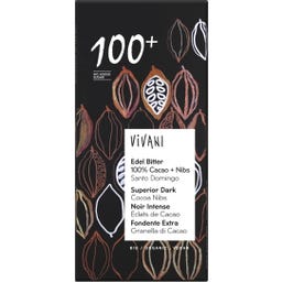 Biologische Pure Chocolade 100% met Cacaonibs