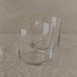 Eulenschnitt Set di 2 Bicchieri - Cuori