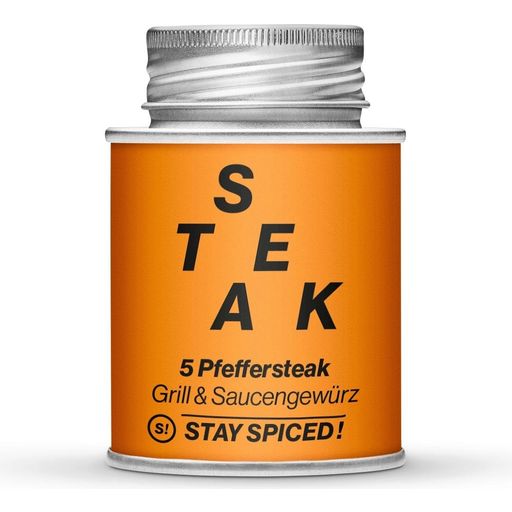 Stay Spiced! Miscela di Spezie 5 Pepi per Bistecca - 70 g