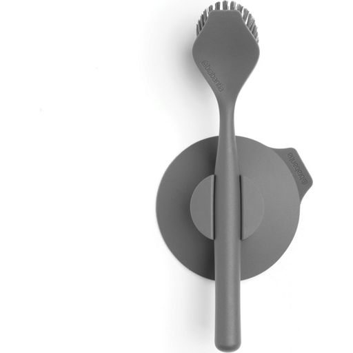 Brabantia Dish Brush with Suction Cup Holder - Dark Grey