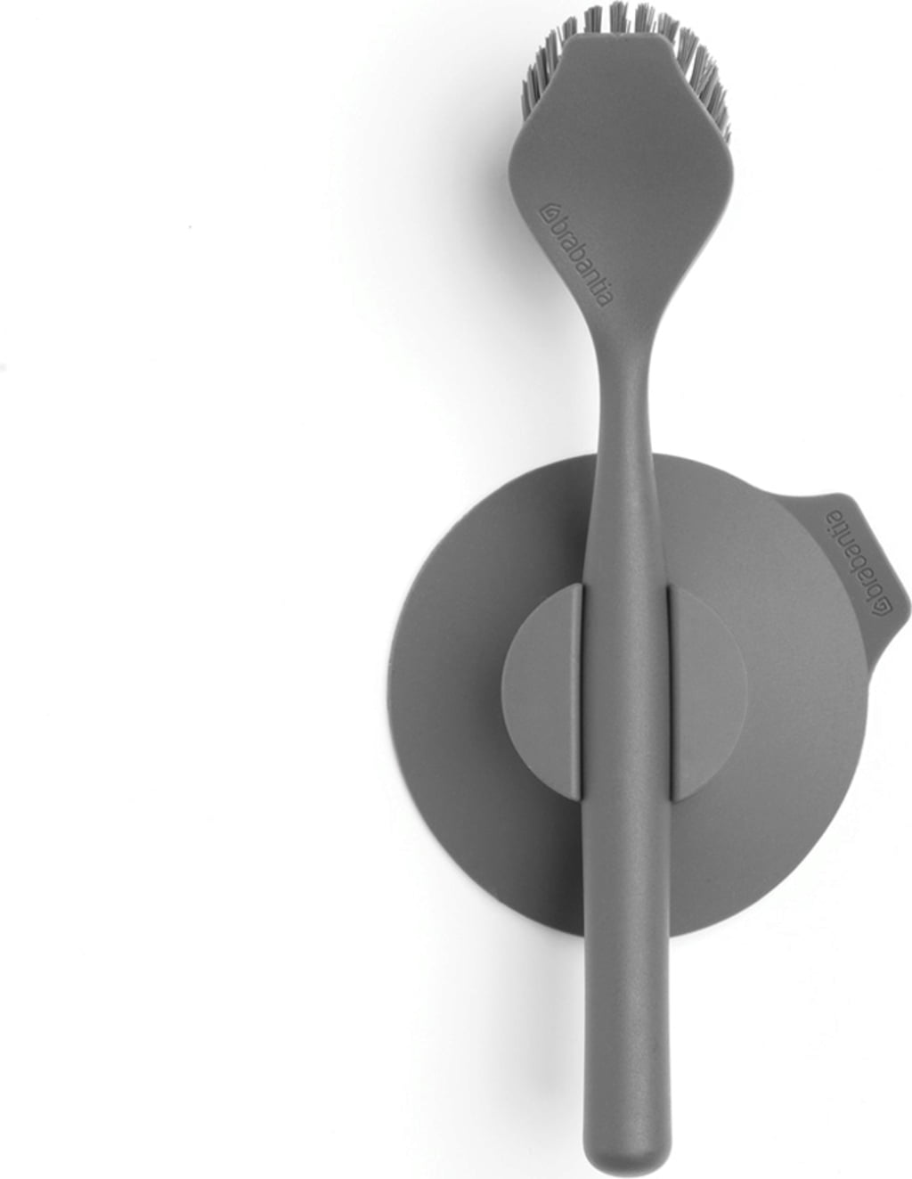 Brabantia Dish Brush with Suction Cup Holder - Dark Grey