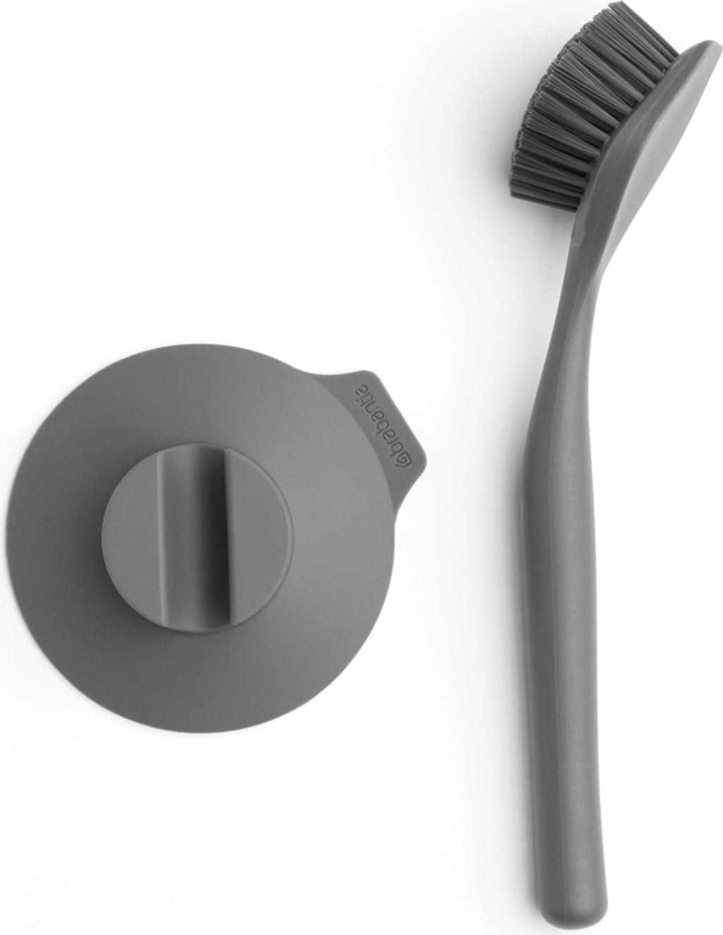 Brabantia Dish Brush with Suction Cup Holder - Dark Grey