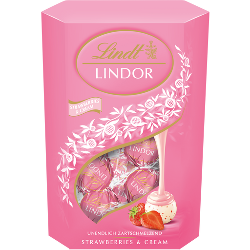 Lindt Lindor Kugeln Strawberry & Cream - 500 g