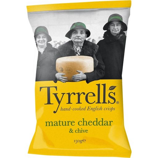 Tyrrells Chips - Cheddar & Ciboulette - 150 g