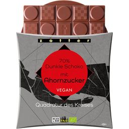 Quadrature du Cercle Bio - Chocolat Noir 70% au Sucre d'Érable