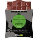 Bio kwadratowe koło 75% ciemnej czekolady z organiczną słodyczą