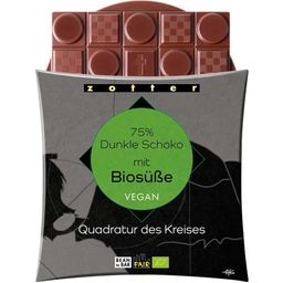 Bio čokolada Quadratur des Kreises - 75% temna čokolada z bio sladilom - 70 g