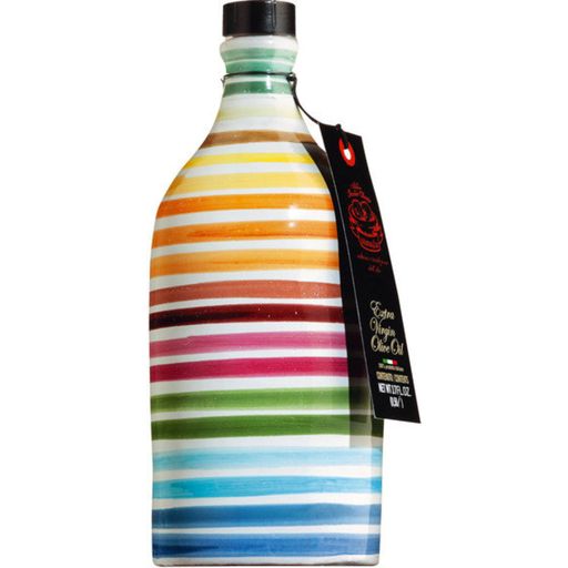 Peranzana Extra Virgin Olive Oil in a Clay Bottle - Stripes - 500 ml