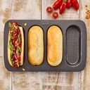 Laib & Seele Hot Dog Broodjes Bakplaat, 4-voudig - 1 stuk