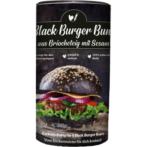 Black Burger Buns - Fehér szezámmal briós tésztából - 683 g