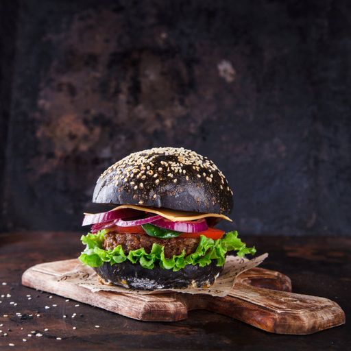 Black Burger Buns - Fehér szezámmal briós tésztából - 683 g