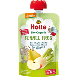 Bio "Fennel Frog" Gyümölcspüré - Körtével, almával és édesköménnyel