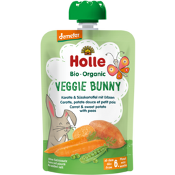 "Veggie Bunny - Pouch with Carrots, Sweet Potatoes & Peas" Organic Fruit Purée