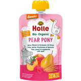 "Pear Pony" bio ovocné pyré s hruškou, broskví, malinou a špaldou