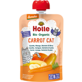 "Carrot Cat" Knijpzakje net Wortel, Mango, Banaan en Peer