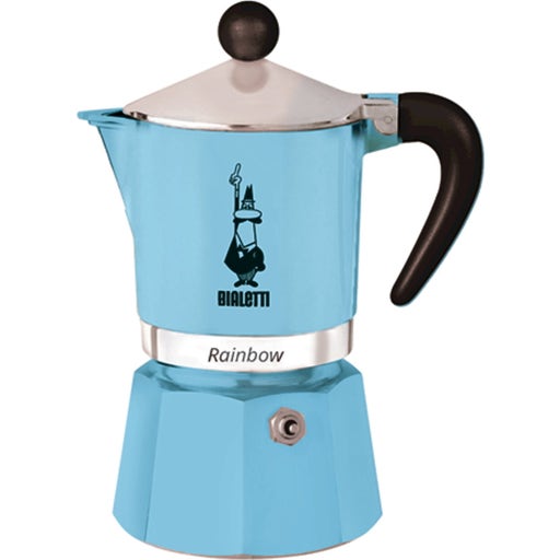Bialetti Cafetera Espresso Rainbow "3 Tazas" - Azul claro