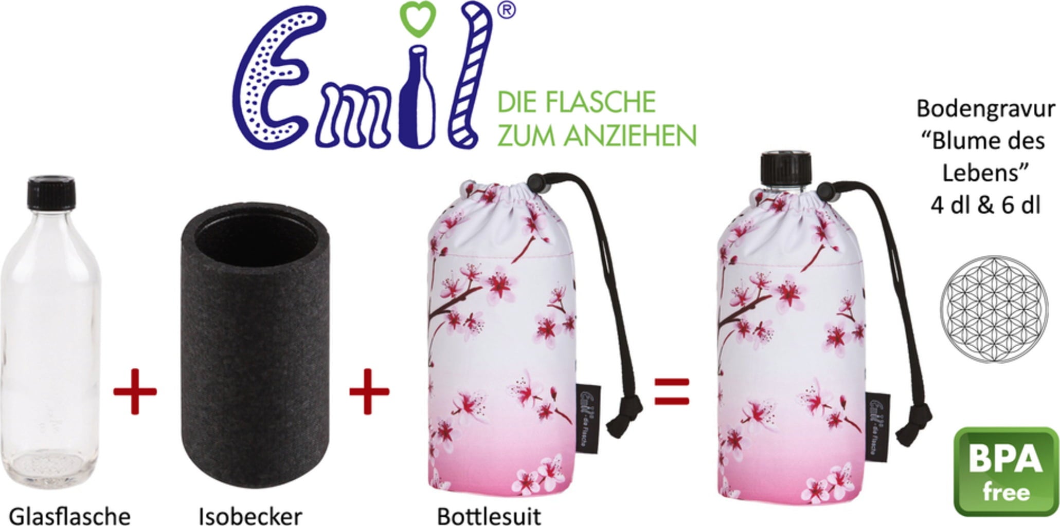 Emil – die Flasche® Gourde En Verre 