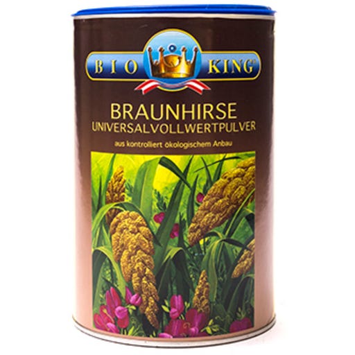 BioKing Polvere di Miglio Bruno Integrale Bio - 500 g - barattolo