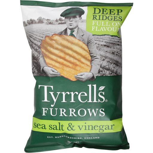 TYRRELLS Chips Furrows Sea Salt & Vinegar, 150 g - 150 g