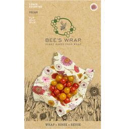 Bee’s Wrap VEGAN Wax Cloth Meadow Magic 3 Pc Set