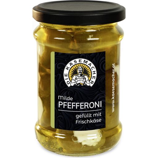 Die Käsemacher Milde Pfefferoni gefüllt mit Frischkäse - 250 g