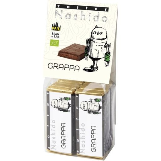 Zotter Schokoladen Bio čokoladice Nashido - grappa - 85 g