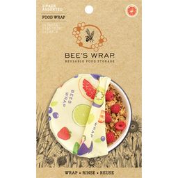 Bee’s Wrap Beeswax Cloth Set of 3 - Fresh Fruit - 1 Set
