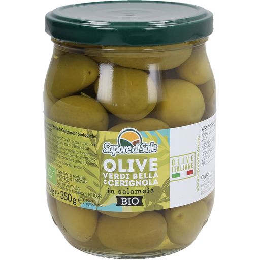 Olives Vertes Bella di Cerignola Bio en Saumure - 550 g