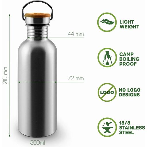 Bambaw Steklenica iz nerjavečega jekla 500 ml - 500 ml