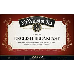 Sir Winston Tea Supreme English Breakfast - 20 theezakjes met dubbelgevouwen theekamers