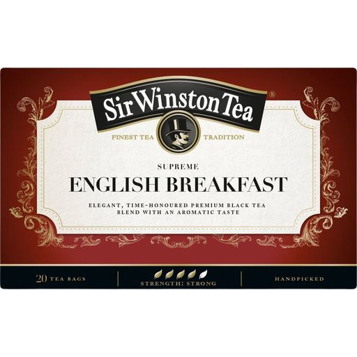 Sir Winston Tea Supreme English Breakfast - 20 dvoukomorových sáčků