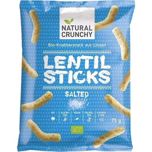 NATURAL CRUNCHY Organic Lentil Sticks - Salted - 75 g
