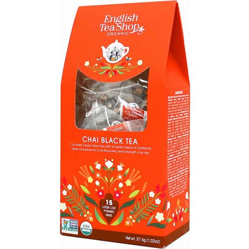 English Tea Shop Bio Schwarzer Tee Chai - 15 Pyramidenbeutel