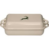 RIESS Casserole Dish with Lid- Green Stag