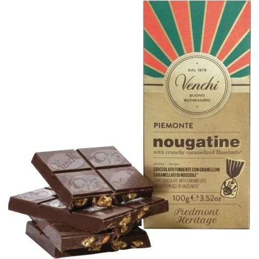 Nougatine ploščica temne čokolade z lešniki - 100 g