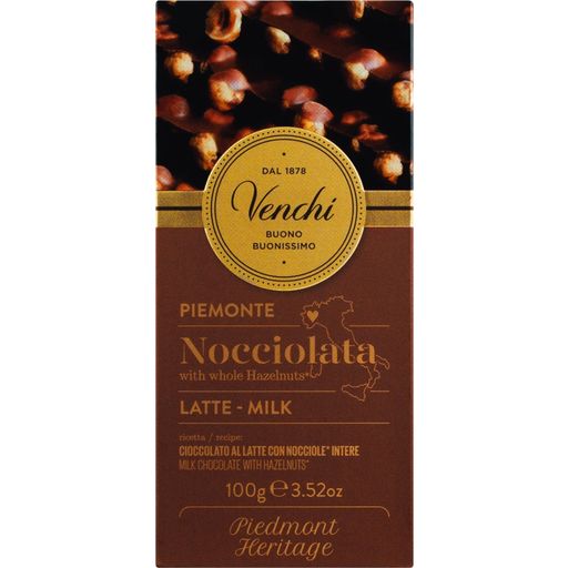 Tablette de Chocolat au Lait aux Noisettes Entières - 100 g