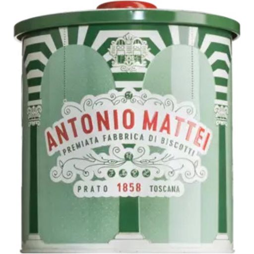 Mattei Tuscan Almond Biscuits in a Round Tin - 500 g
