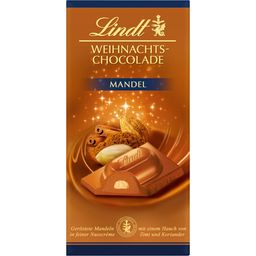 Lindt Vánoční čokoládová tabulka s mandlemi - 100 g