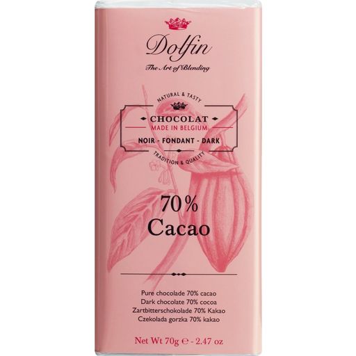 Dolfin Cioccolato Fondente - 70% di Cacao - 70 g