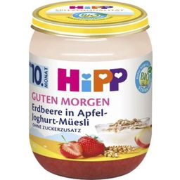 Organic Baby Food Jar - Good Morning Strawberry in Apple Yogurt Muesli - 160 g
