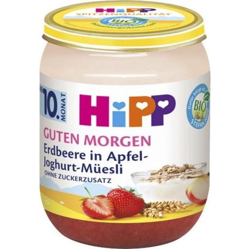 Bio Babygläschen Guten Morgen Erdbeere in Apfel-Joghurt-Müesli - 160 g