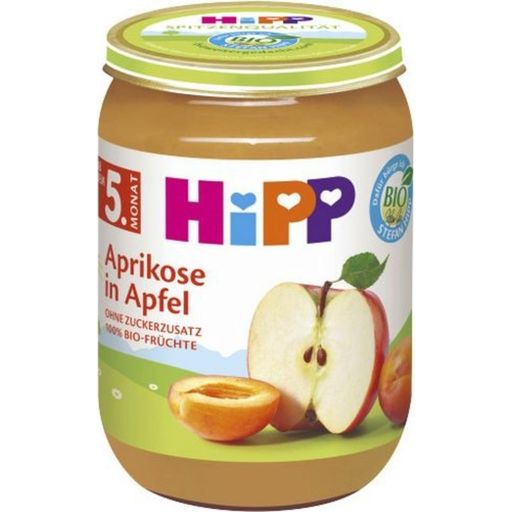 HiPP Bio Babygläschen Fruchtbrei - Aprikose in Apfel
