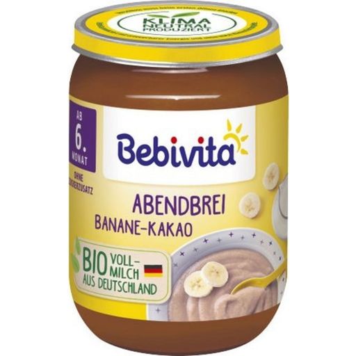 Organic Baby Food Jar - Banana-Cocoa Evening Porridge - 190 g