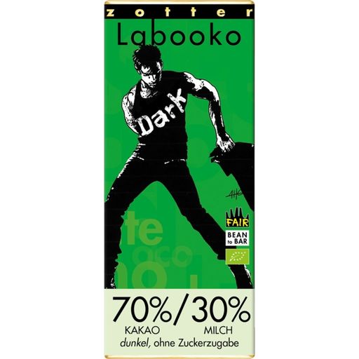 Organic Labooko "70% Cocoa / 30% Milk Bar" - 70 g