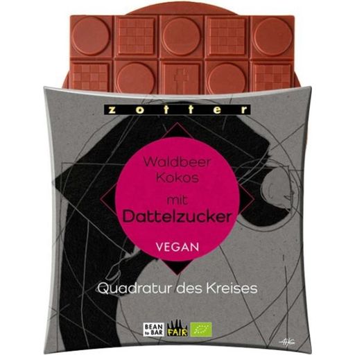 Bio čokolada Quadratur des Kreises - jagodičevje, kokos in datljev sladkor - 70 g