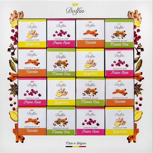 Dolfin Carré 48 Mini Chocolate Squares - Spices - 216 g