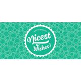Nicest Wishes! - Vale de Regalo de Papel Reciclado Ecológico