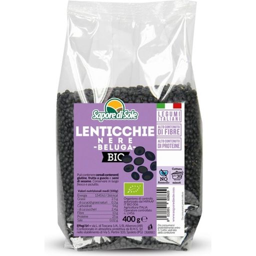 Sapore di Sole Lentilles Noires Beluga Bio - 400 g