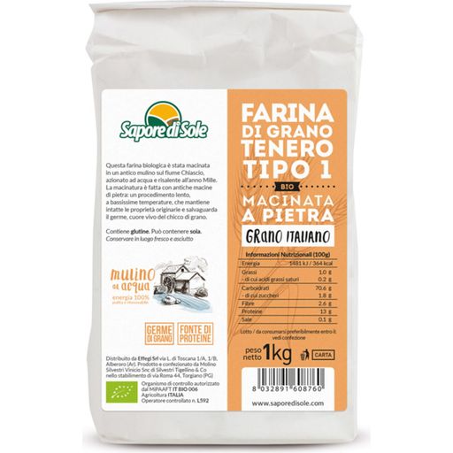 Sapore di Sole Organic Soft Wheat Flour Type 1 - 1 kg